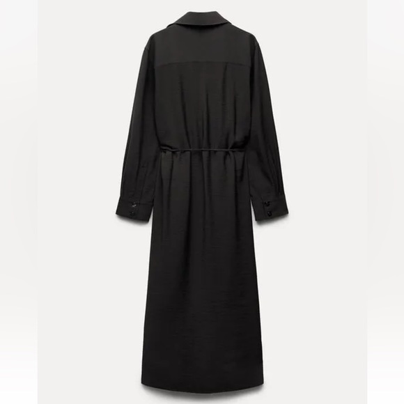 Zara long sleeve Gray wrap dress - Picture 3 of 5